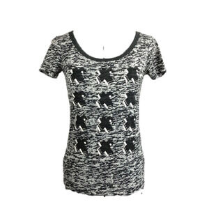 Divided by H&M  Gray, White and Black T-Shirt, Size 6